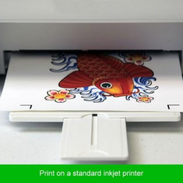 New PET Backing Printable Heat Transfer Vinyl Film Printed By Inkjet Printer  With ECO-solvent Ink For Clothing Shoes Textile Bag