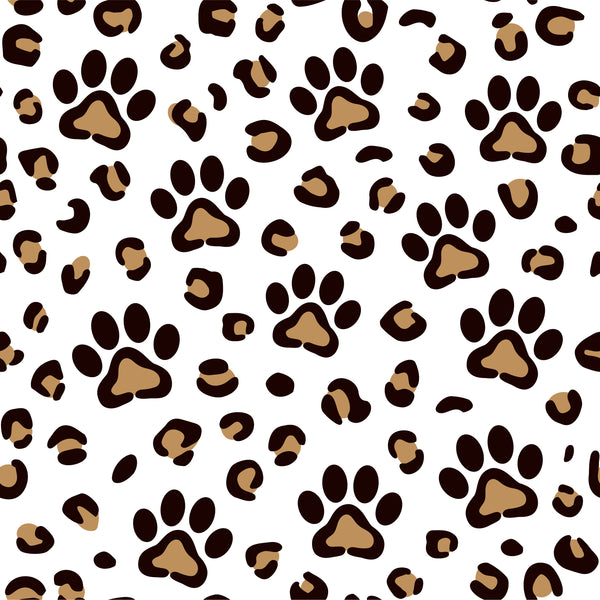 Leopard Paw Print 12x12 Patterned Vinyl Sheet - iCraftVinyl