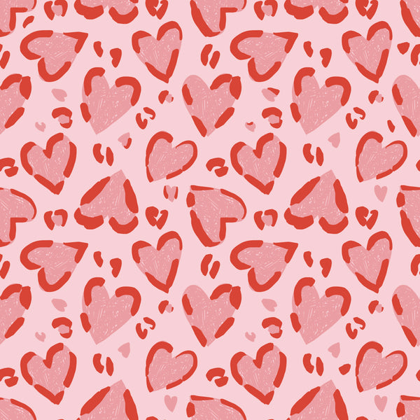 pink leopard print heart