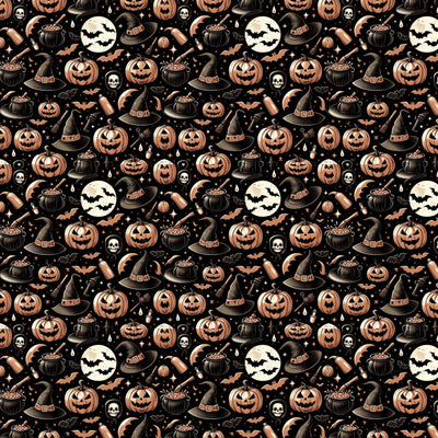 Black & Copper Halloween 12x12 Patterned Vinyl Sheet