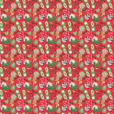 Gingerbread Christmas 12x12 Patterned Vinyl Sheet