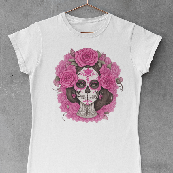 Pink Catrina Sublimation Transfer - iCraftVinyl