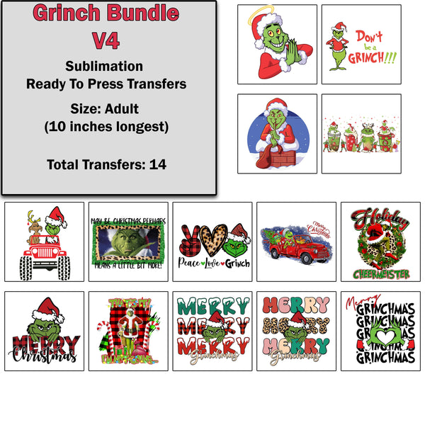 Grinch-Mas Sublimation and DTF Iron on Transfers