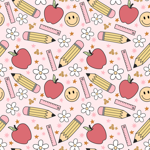 Happy Face Teacher 12x12 Patterned Vinyl Sheet Icraftvinyl