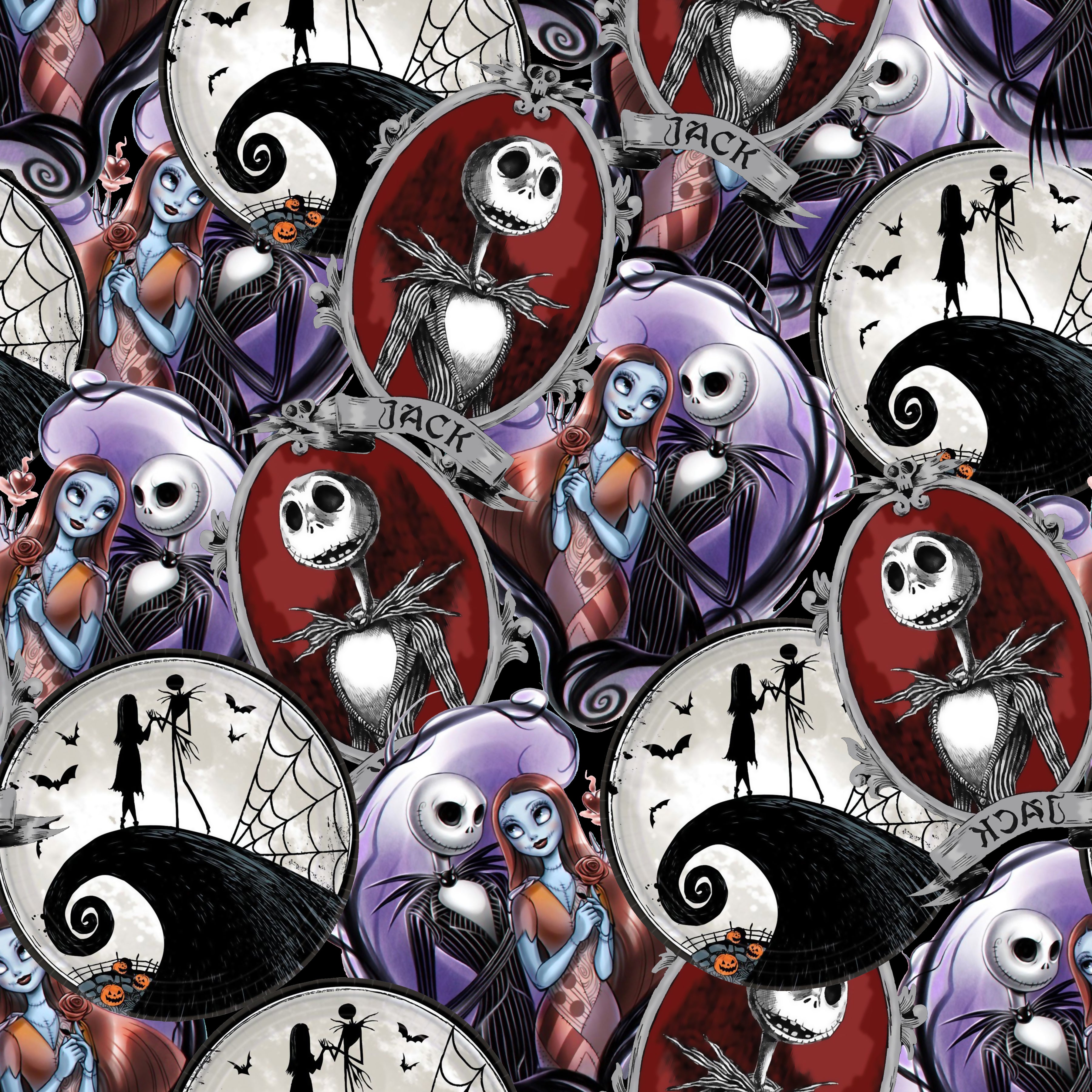 Jack & Sally 12x12 Patterned Vinyl Sheet - iCraftVinyl