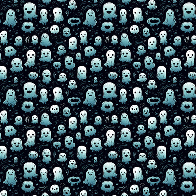 Retro Ghosts 12x12 Patterned Vinyl Sheet