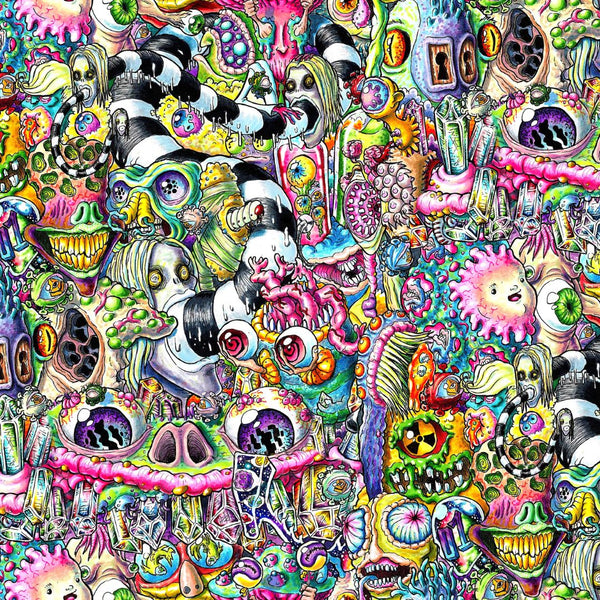 Psychedelic Beetle Juice 12x12 Patterned Vinyl Sheet - iCraftVinyl