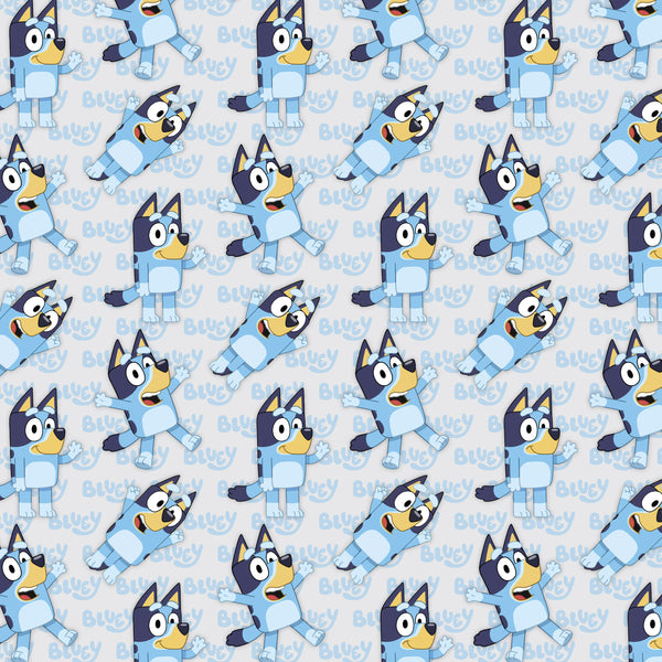 Blue Cartoon Dogs 12x12 Patterned Vinyl Sheet - iCraftVinyl