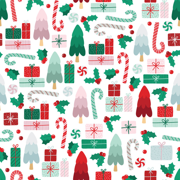 Christmas Celebration 12x12 Patterned Vinyl Sheet - Icraftvinyl